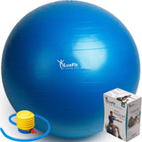 Exercise Ball, LuxFit Premium EXTRA THICK Yoga Ball '2 Year Warranty' - Swiss Ball Includes Foot Pump. Anti-Burst - Slip Resistant! 45cm, 55cm, 65cm, 75cm, 85cm Size Fitness Balls Available.