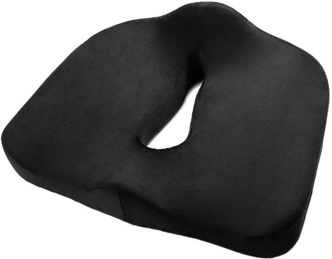 LuxFit Donut Coccyx Orthopedic Memory Foam Seat Cushion Office Chair Car Seat Pillow
