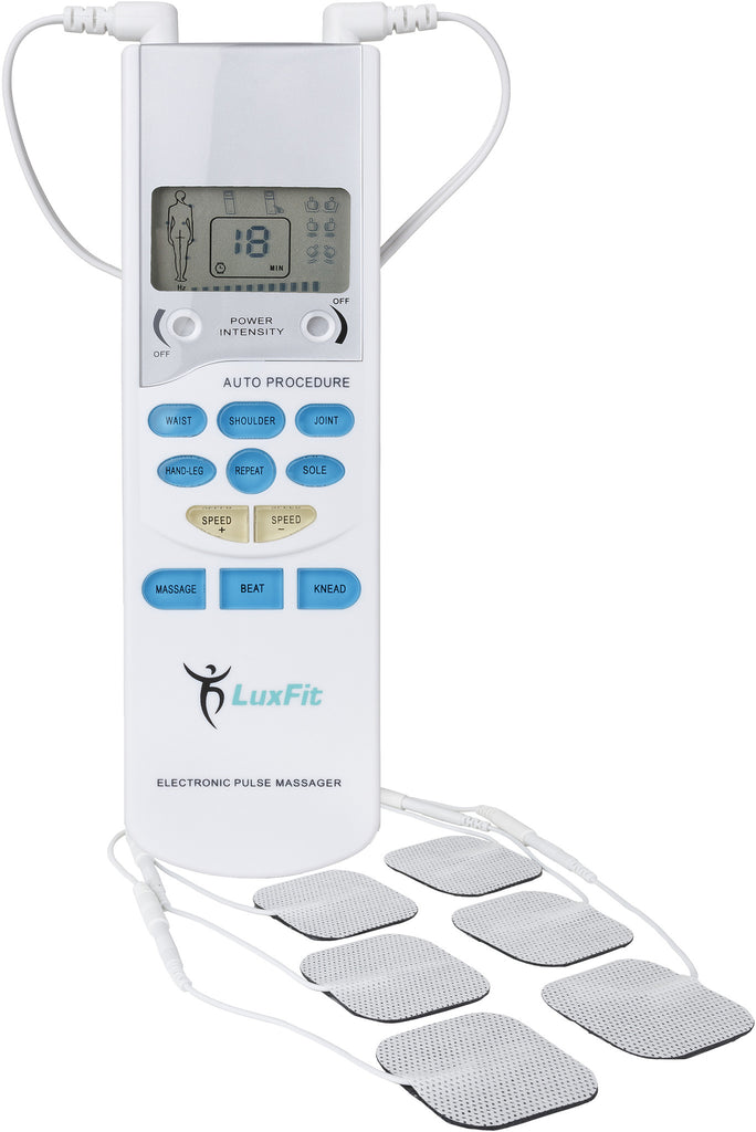 Tens Unit, LuxFit Premium Portable Tens Machine EMS Electric Pulse Mas –  LuxFitProducts